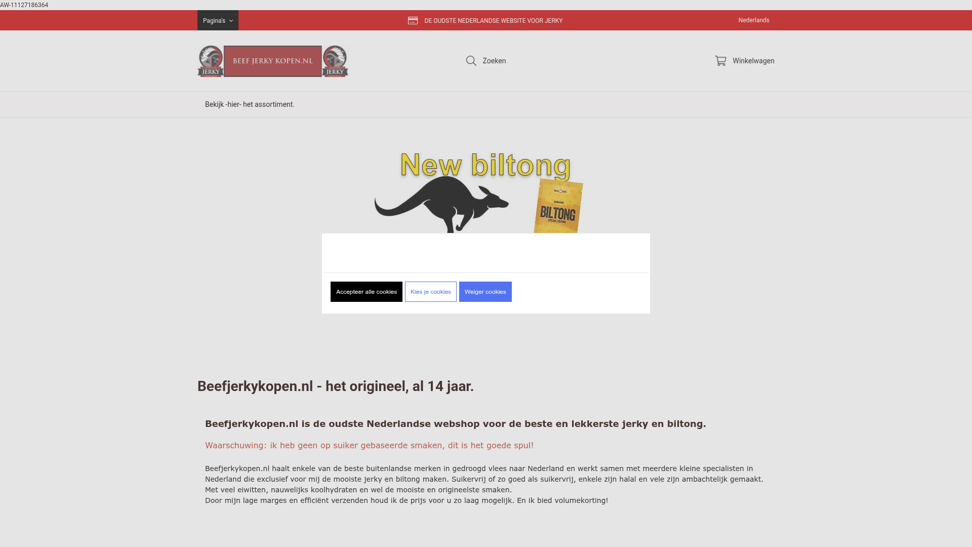 Screenshot van beefjerkykopen.nl