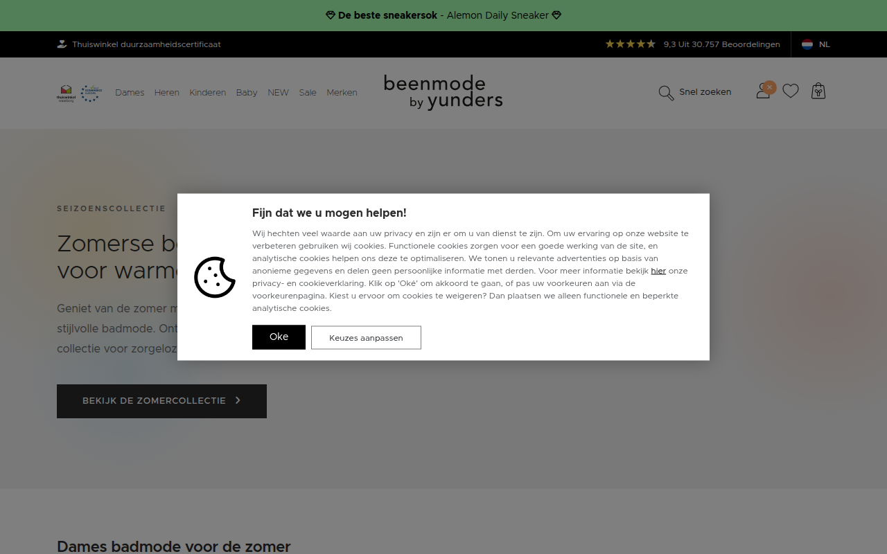 Screenshot van beenmode.nl