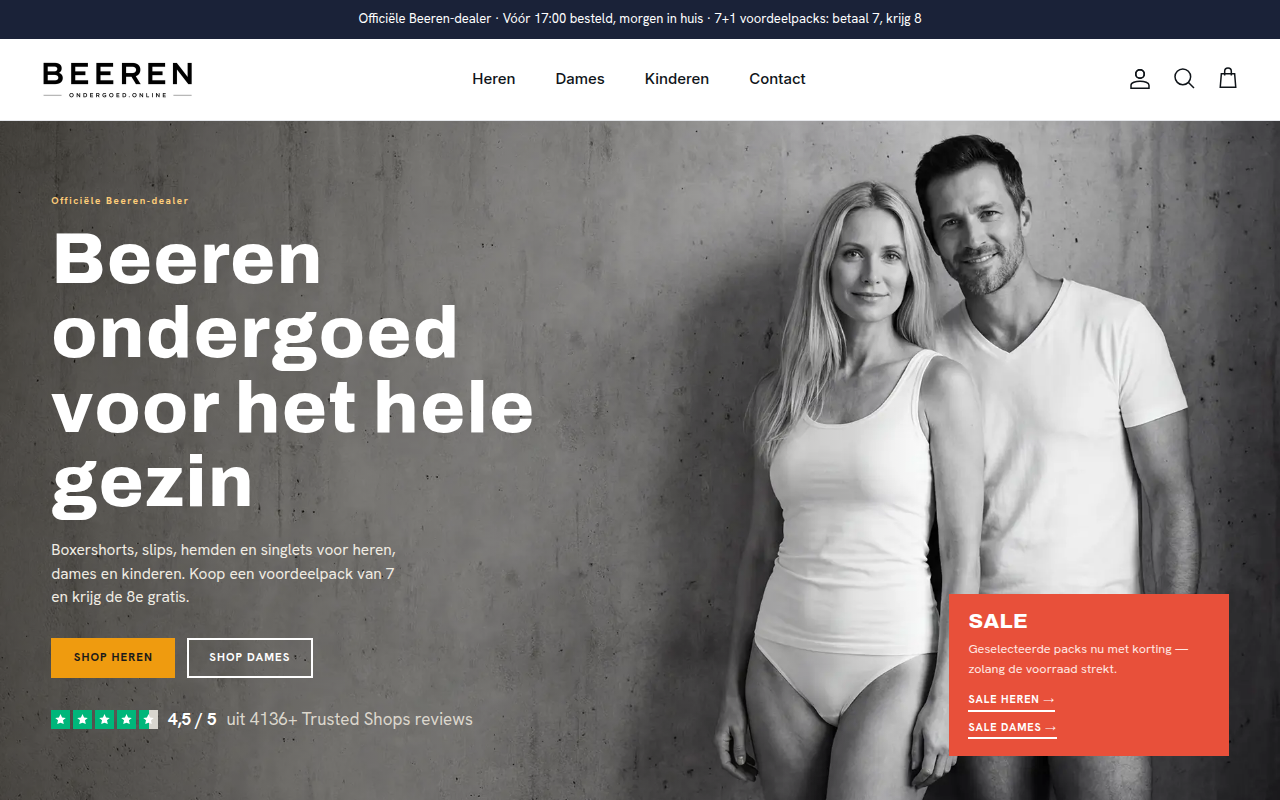 Screenshot van beerenondergoed.online