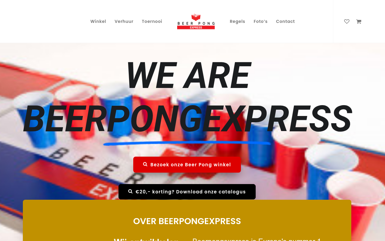 Screenshot van beerpongexpress.nl