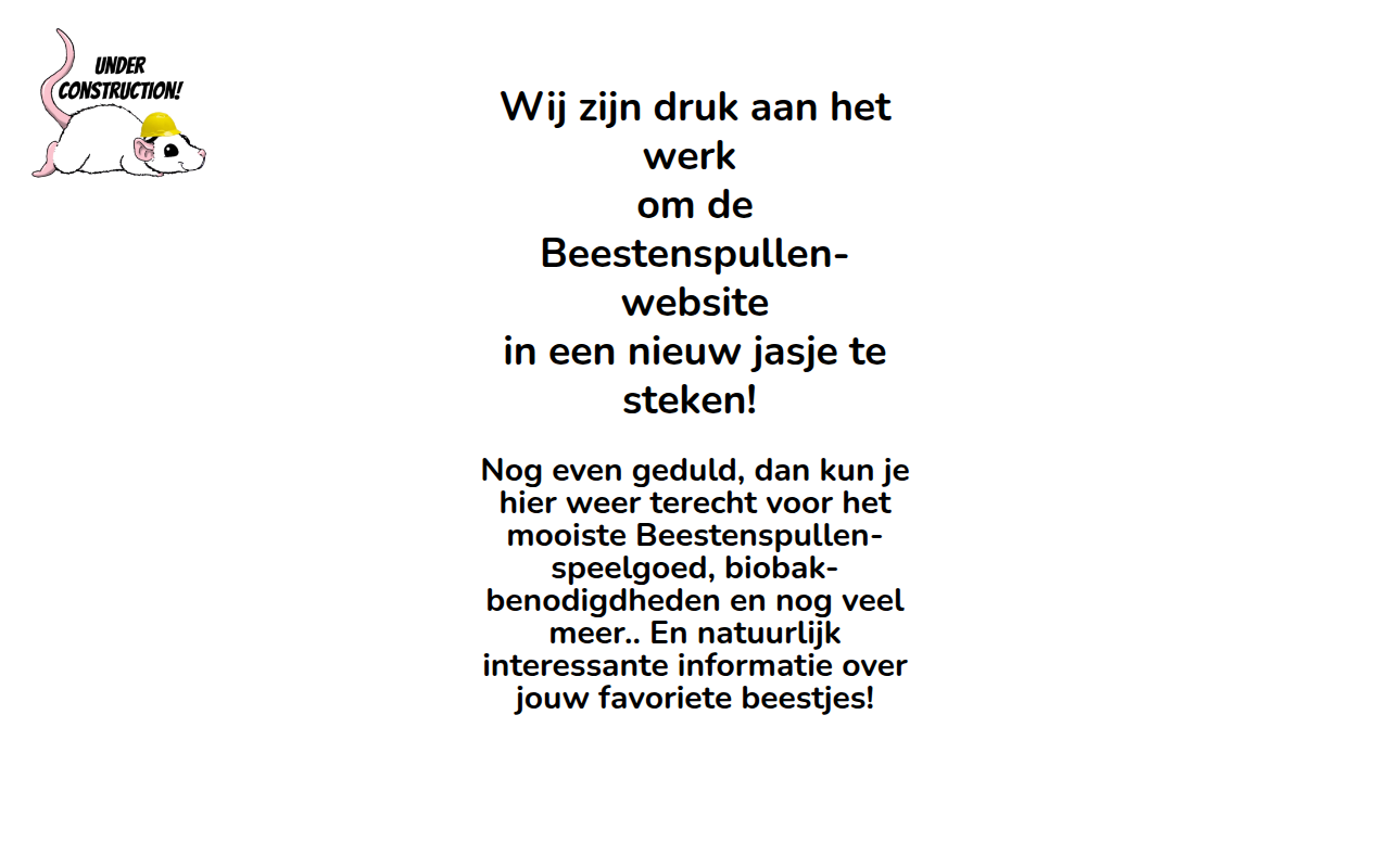 Screenshot van beestenspullen.nl