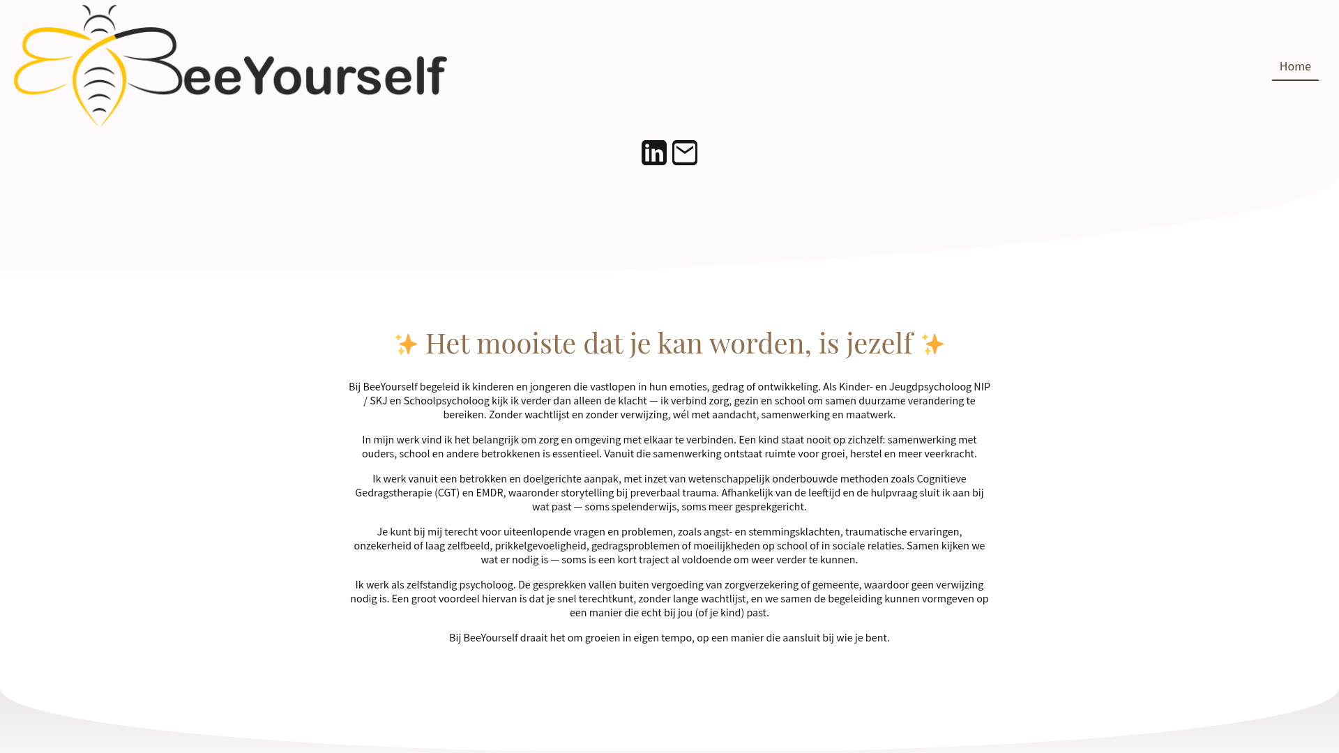 Screenshot van beeyourself.info