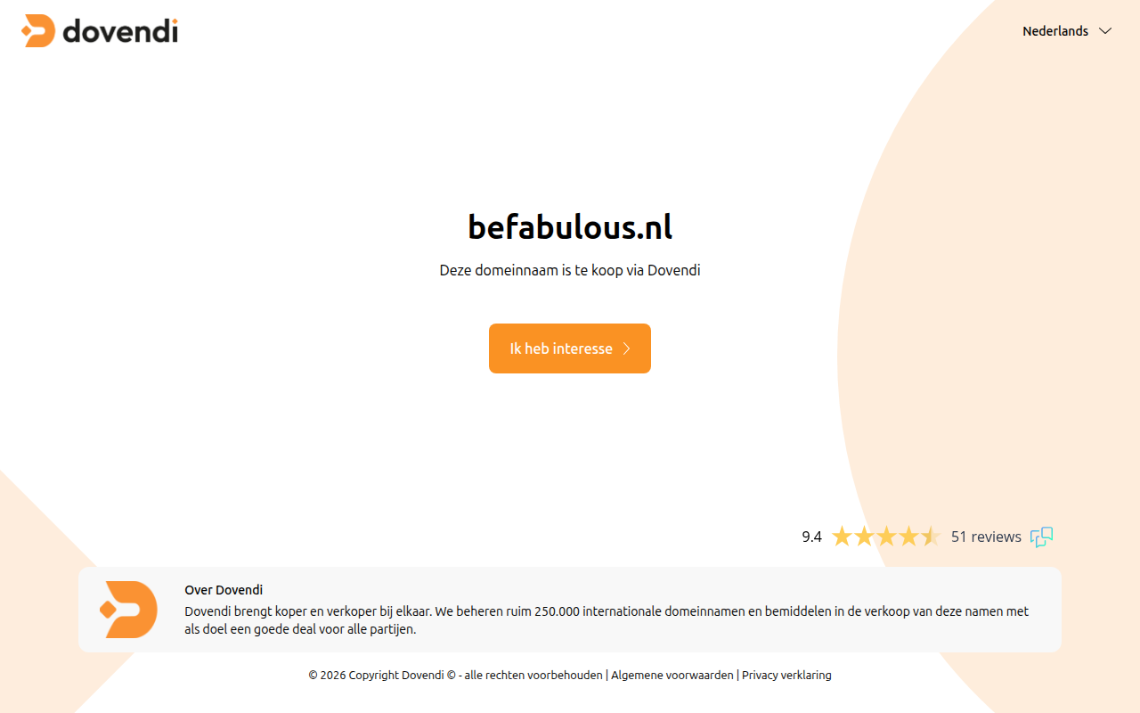 Screenshot van befabulous.nl