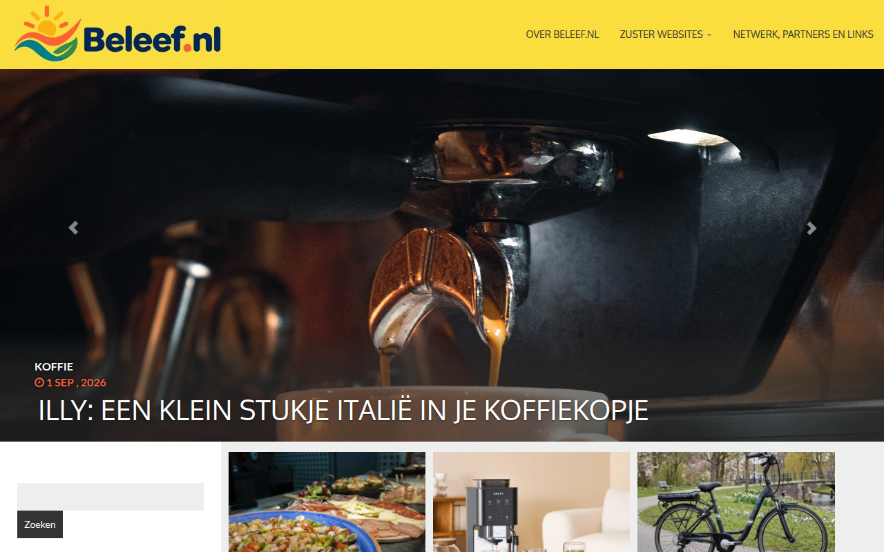 Screenshot van beleef.nl