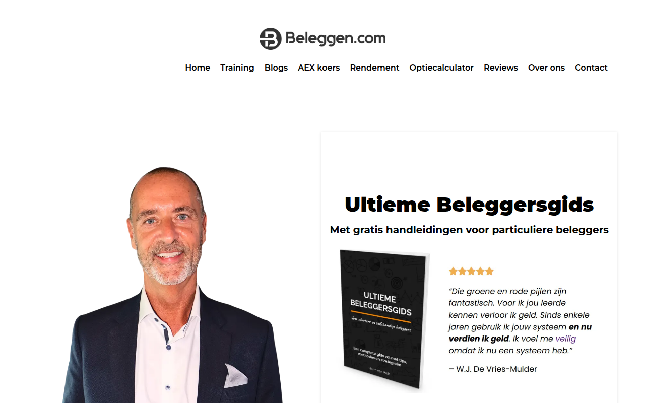Screenshot van beleggen.com