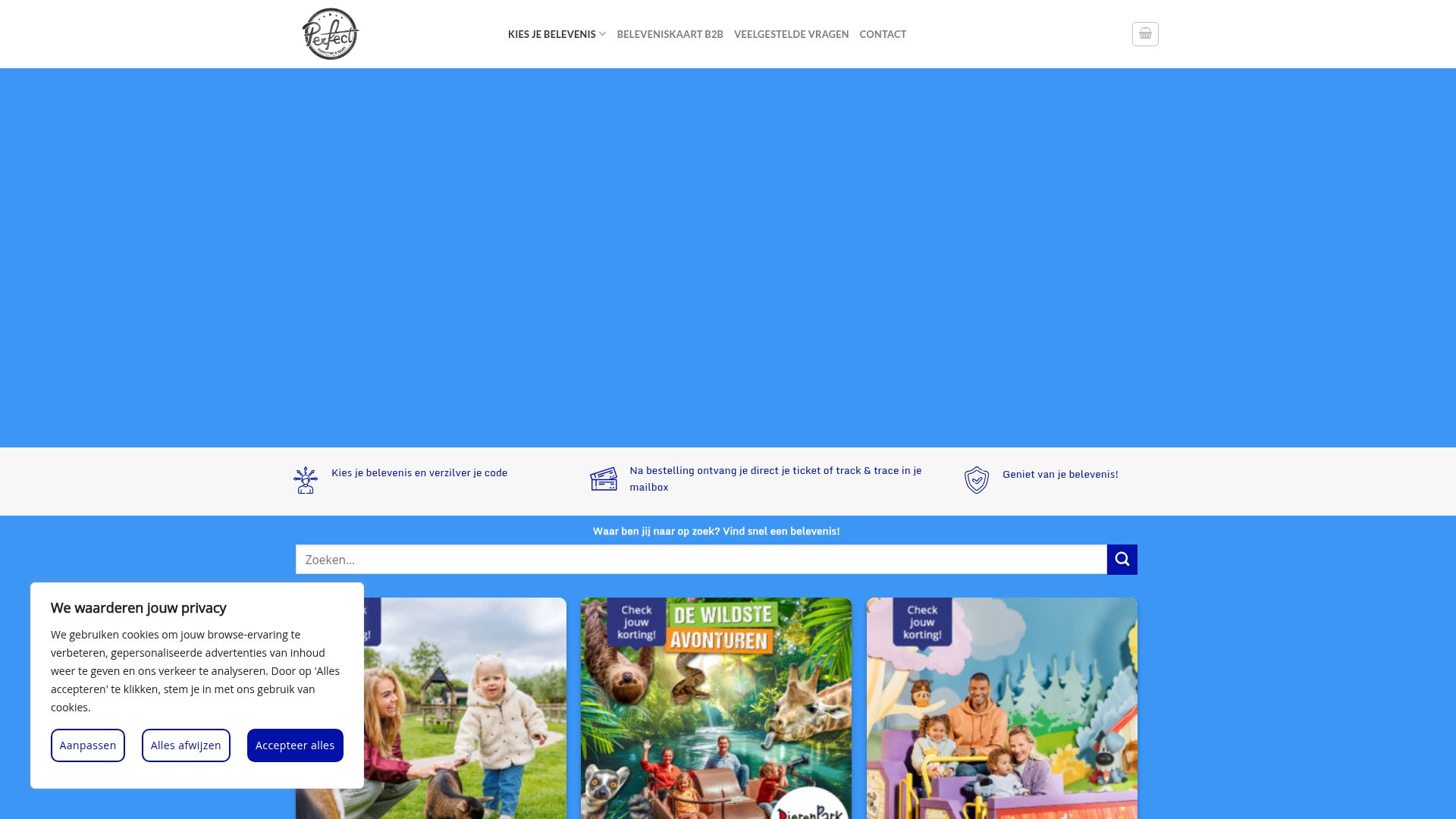 Screenshot van beleveniskaart.nl
