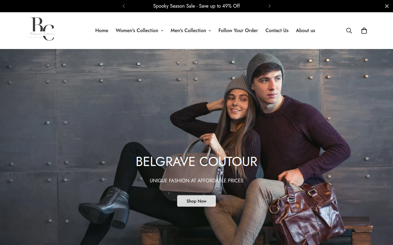 Screenshot van belgrave-coutour.com