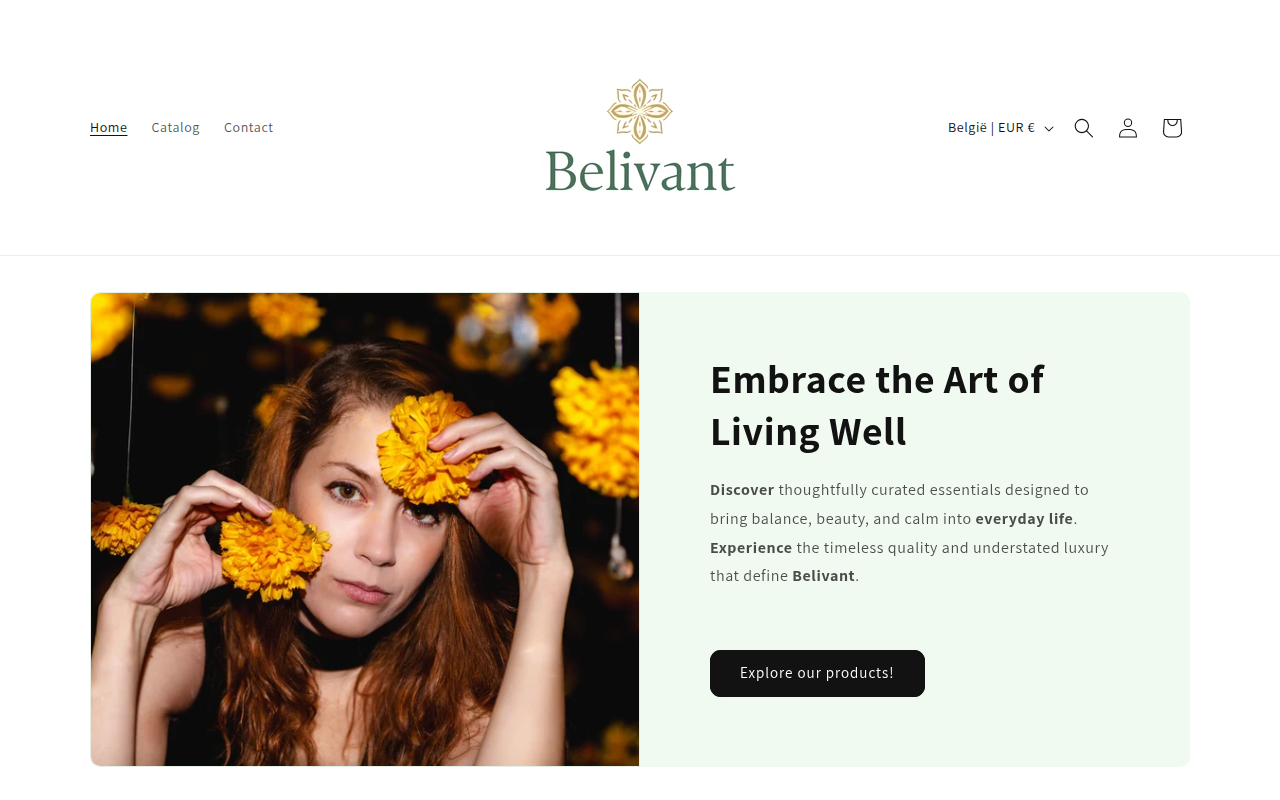 Screenshot van belivant.com