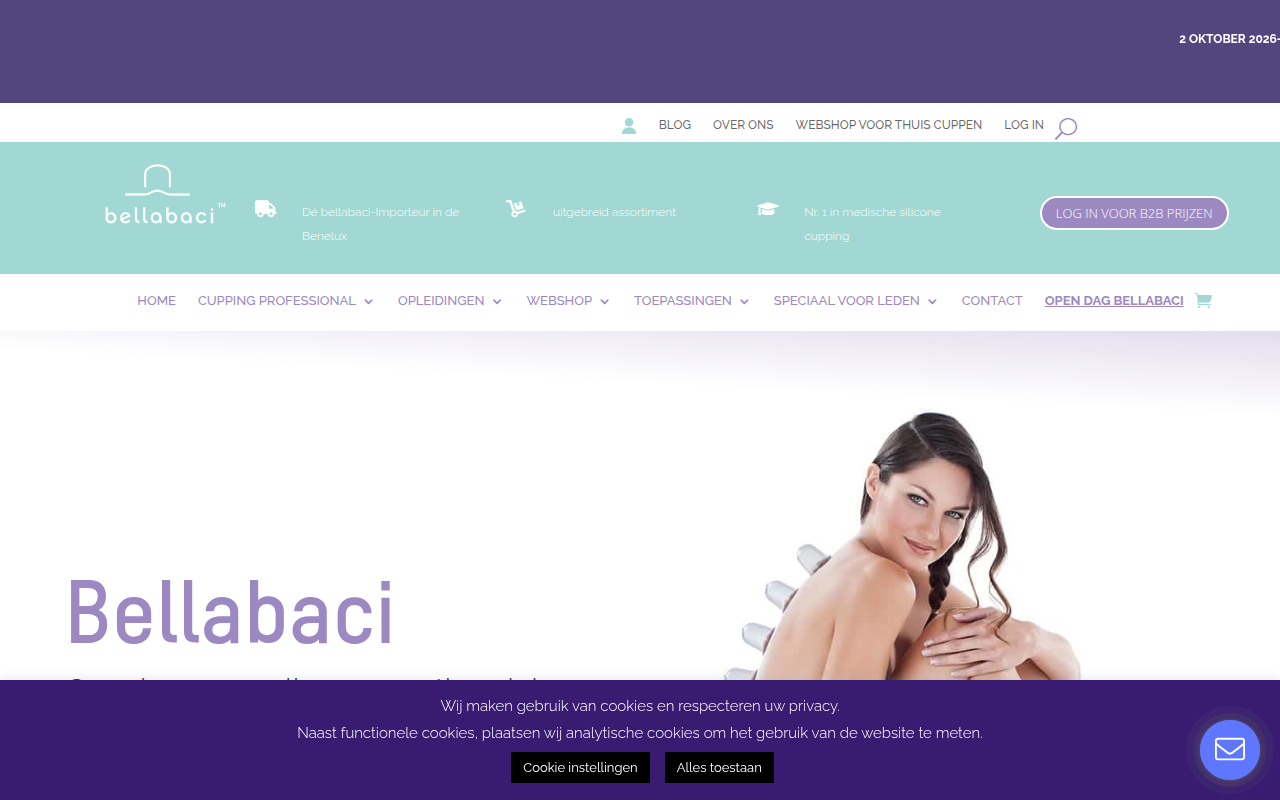 Screenshot van bellabaci.nl