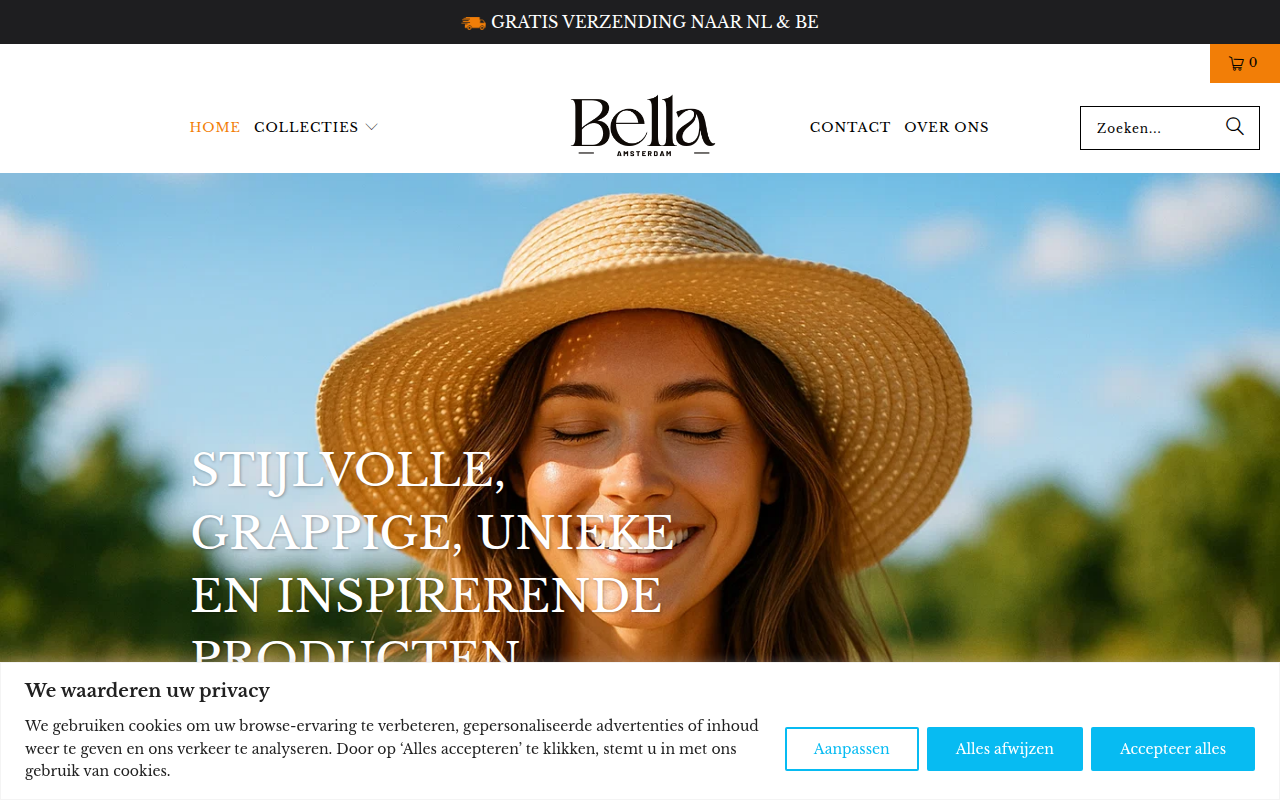 Screenshot van bellawebshoponline.nl