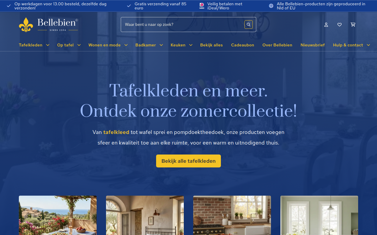 Screenshot van bellebien.nl