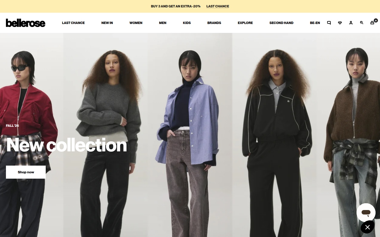Screenshot van bellerose.com