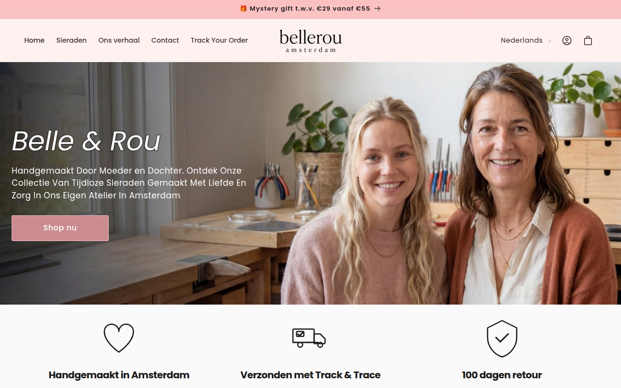 Screenshot van bellerou.com