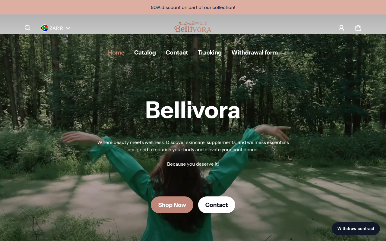 Screenshot van bellivora.com