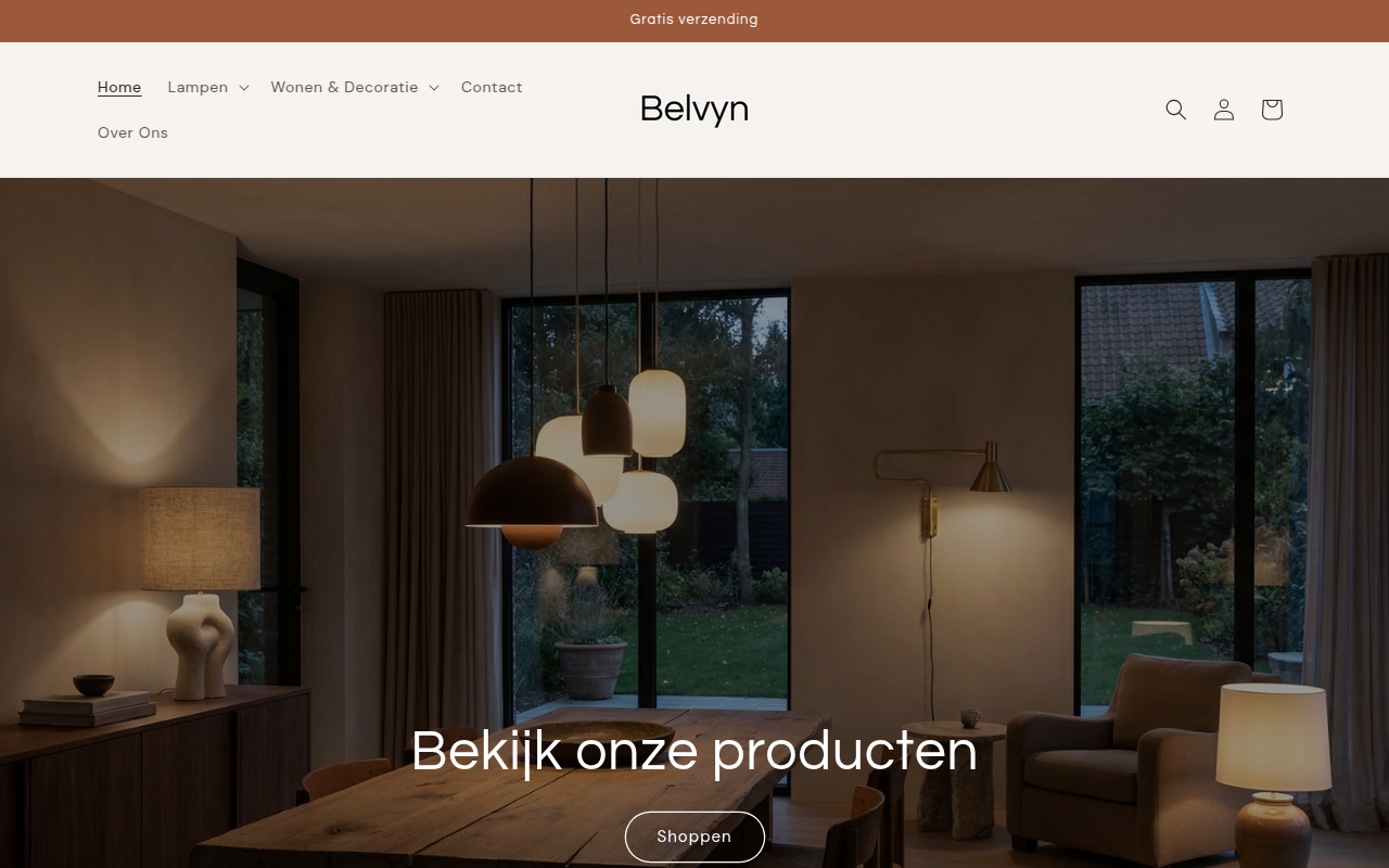 Screenshot van belvyn.nl