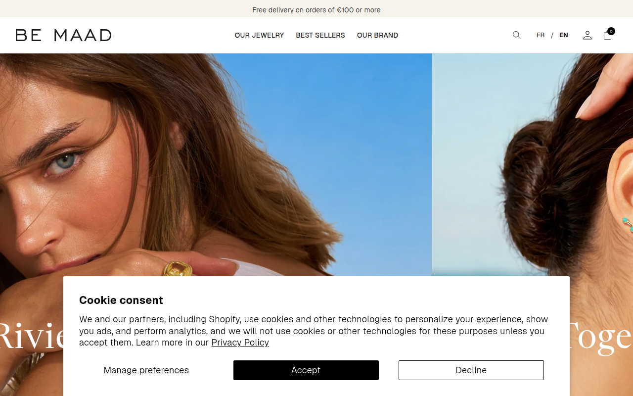 Screenshot van bemaad.com