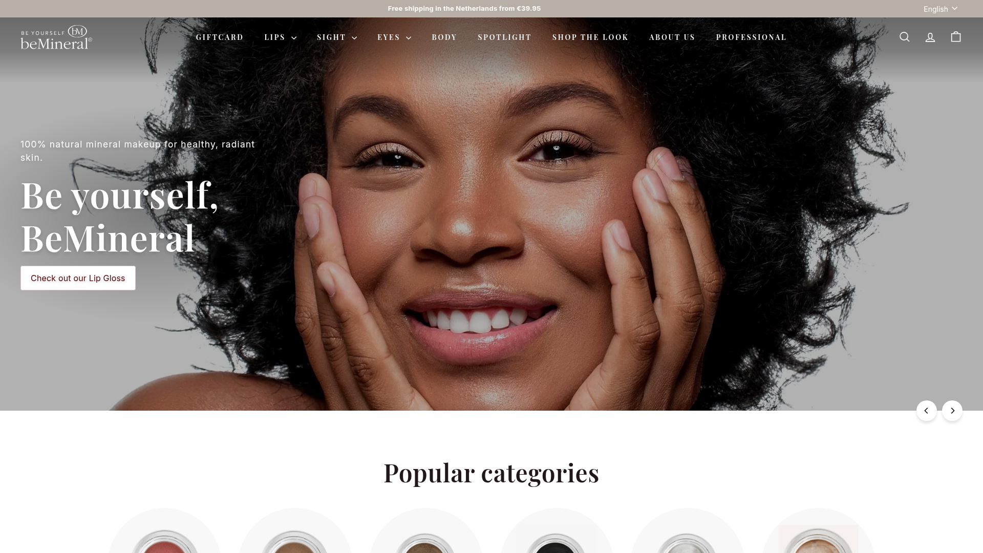 Screenshot van bemineral.com