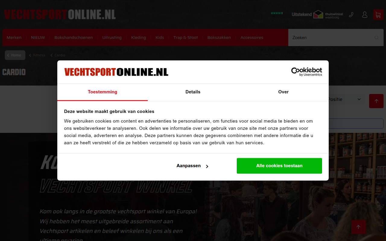 Screenshot van benifit-shop.nl