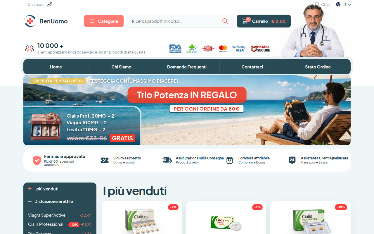 Screenshot van benuomo.com