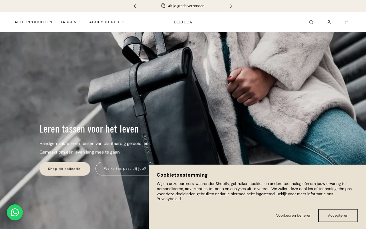 Screenshot van beocca.com