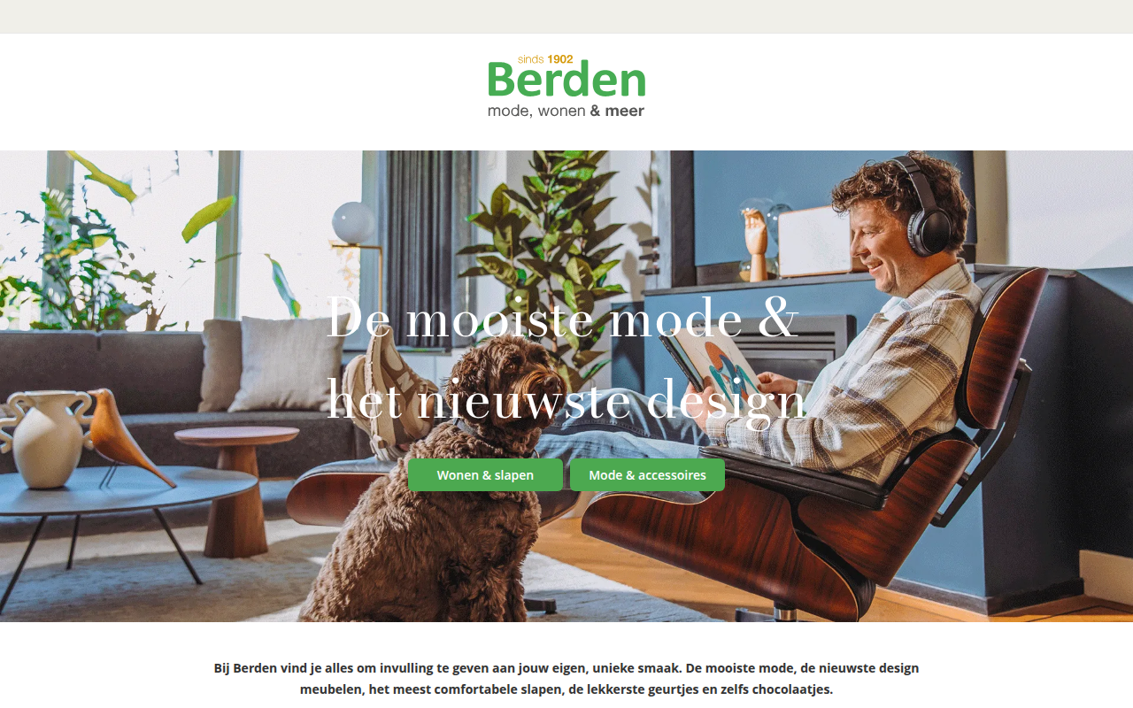 Screenshot van berden.nl
