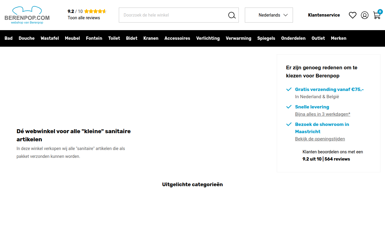 Screenshot van berenpop.com