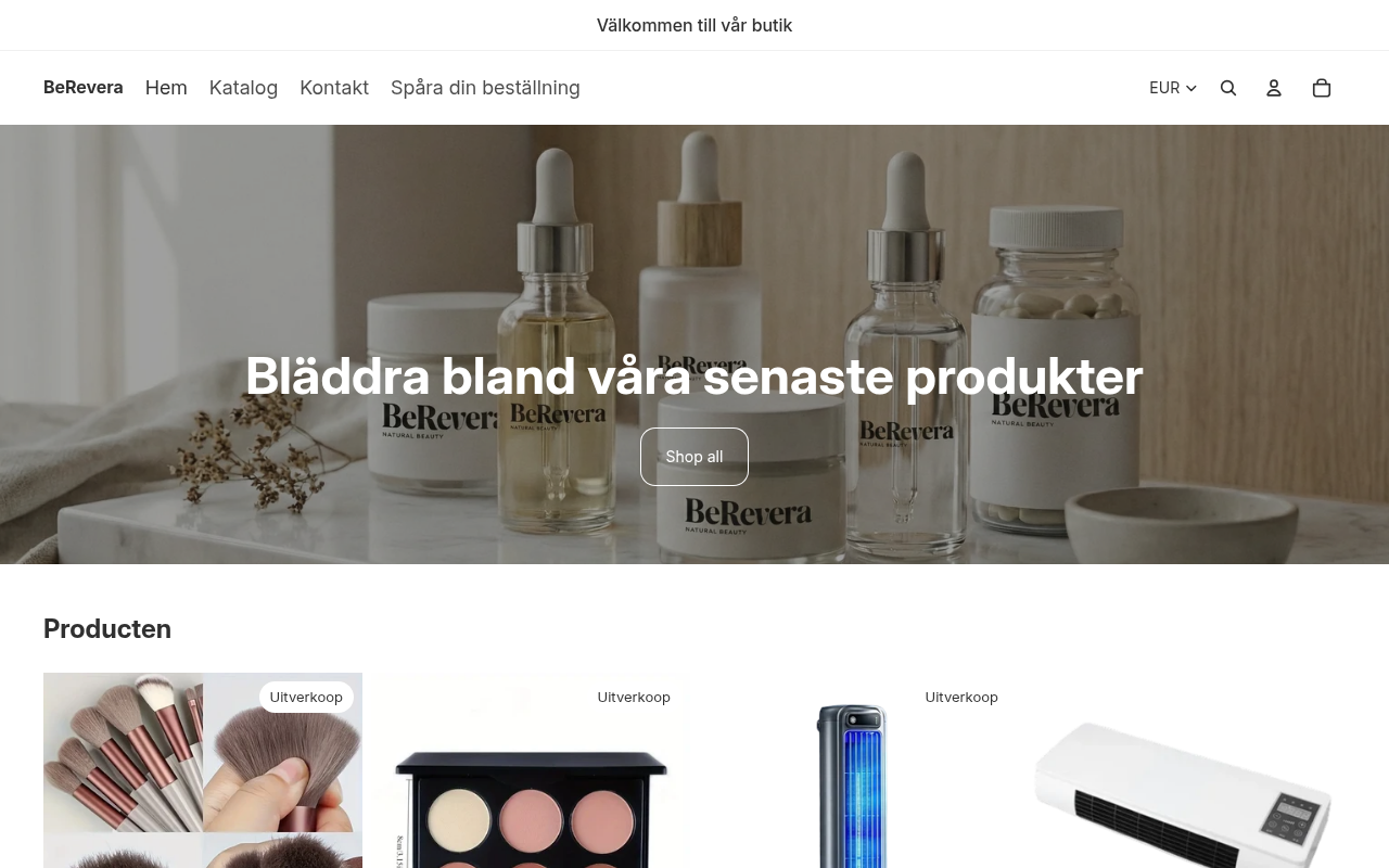 Screenshot van berevera.com