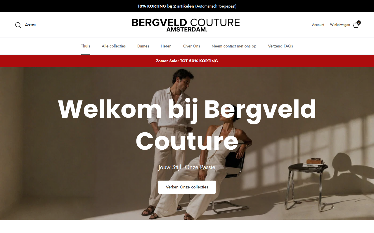 Screenshot van bergveld-couture.com