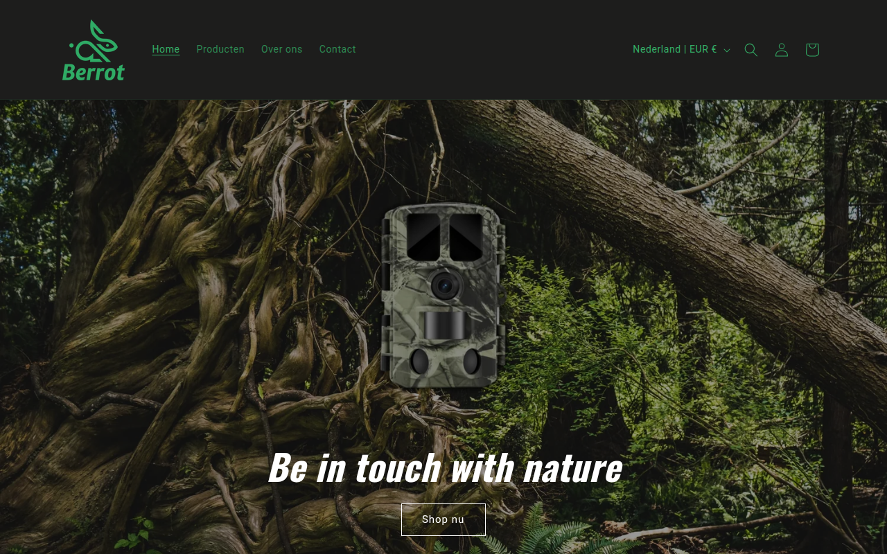 Screenshot van berrot-wildlife.nl