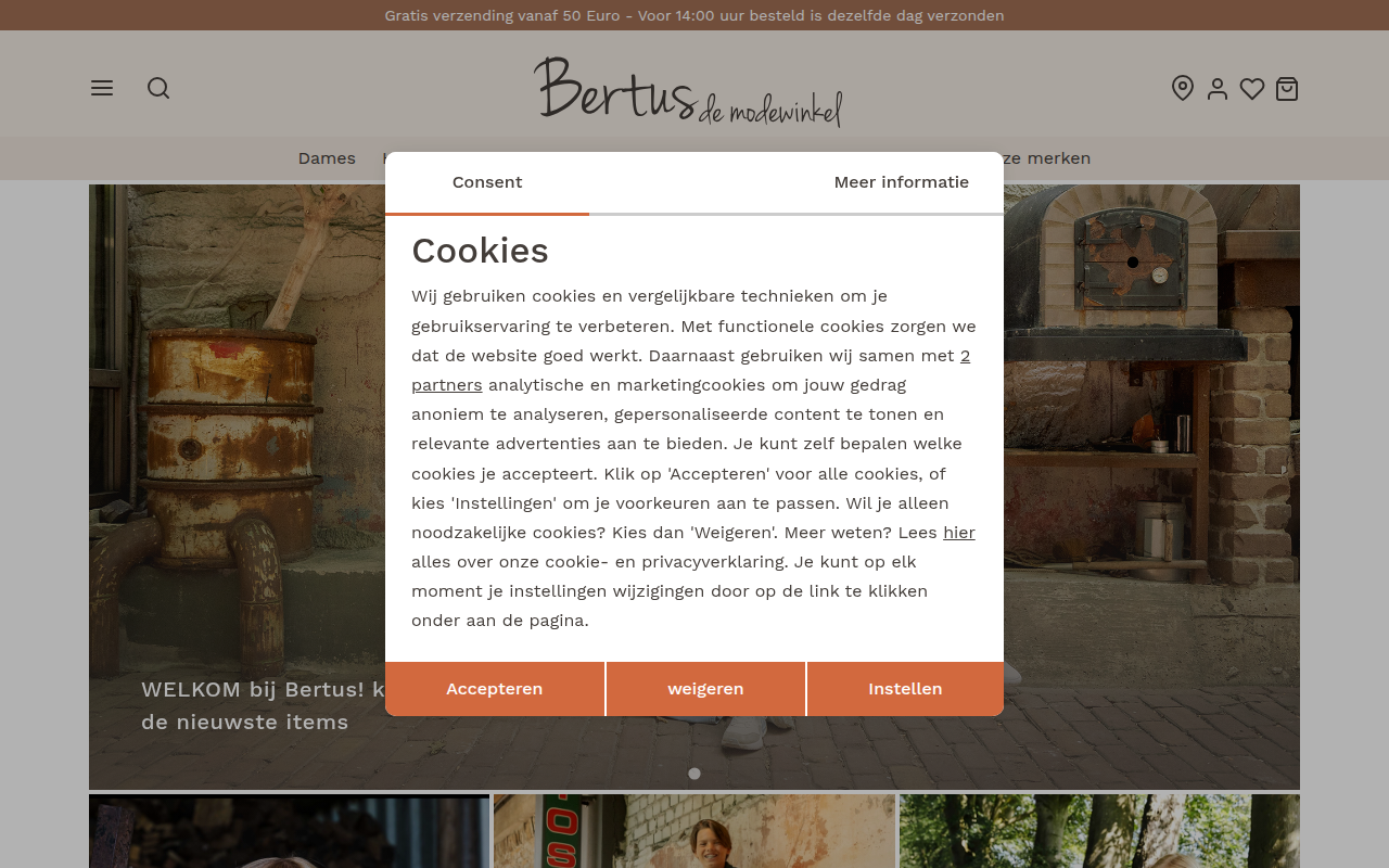 Screenshot van bertusmode.nl