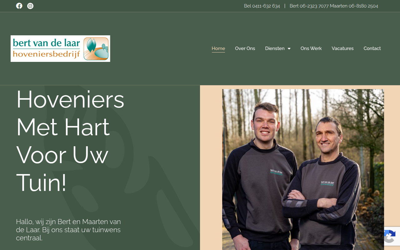 Screenshot van bertvandelaar.nl
