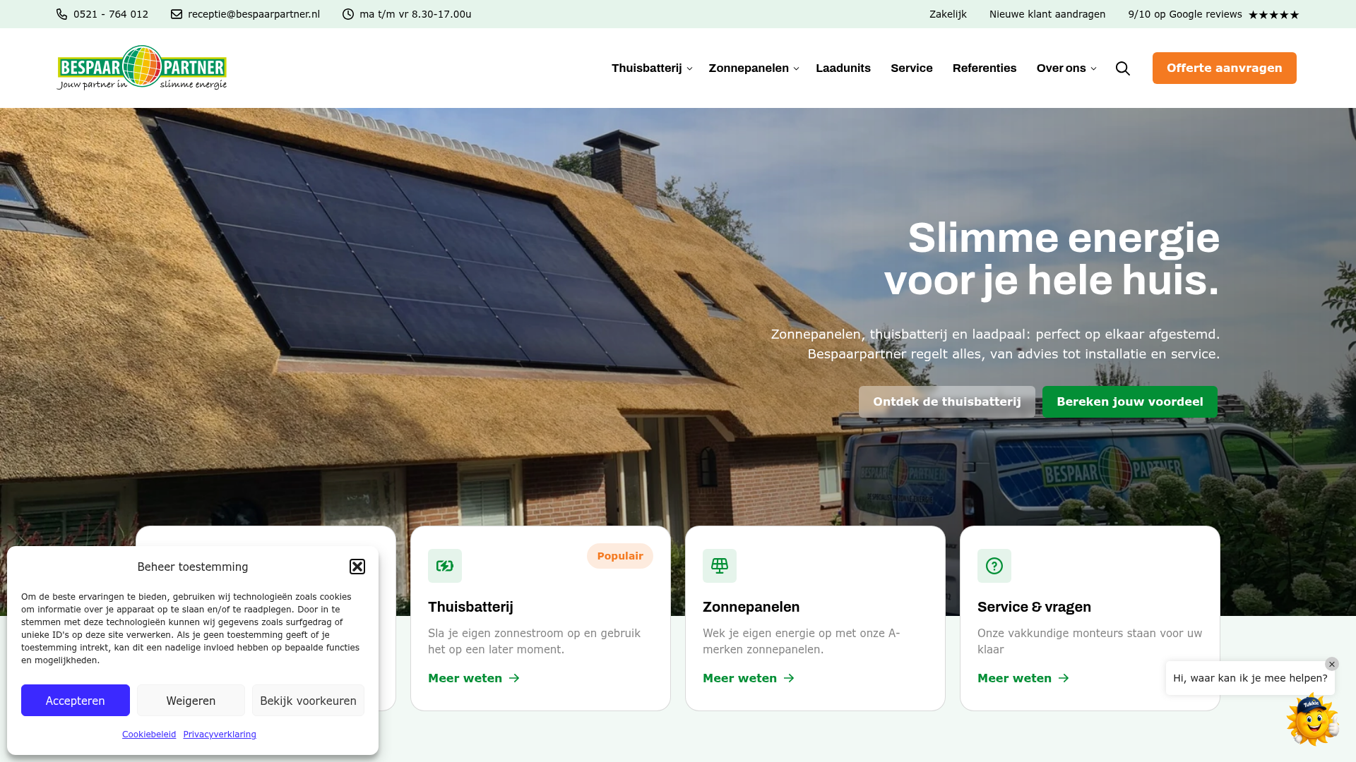 Screenshot van bespaarpartner.nl