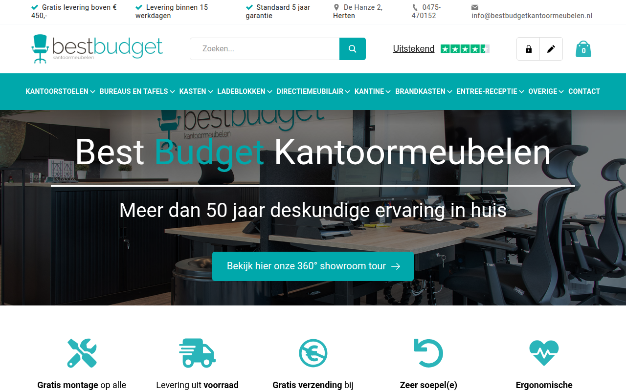 Screenshot van bestbudgetkantoormeubelen.nl