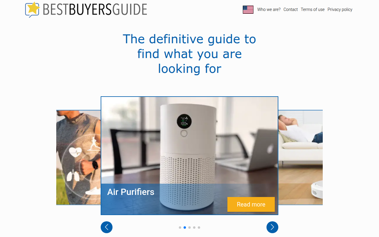 Screenshot van bestbuyersguide.org