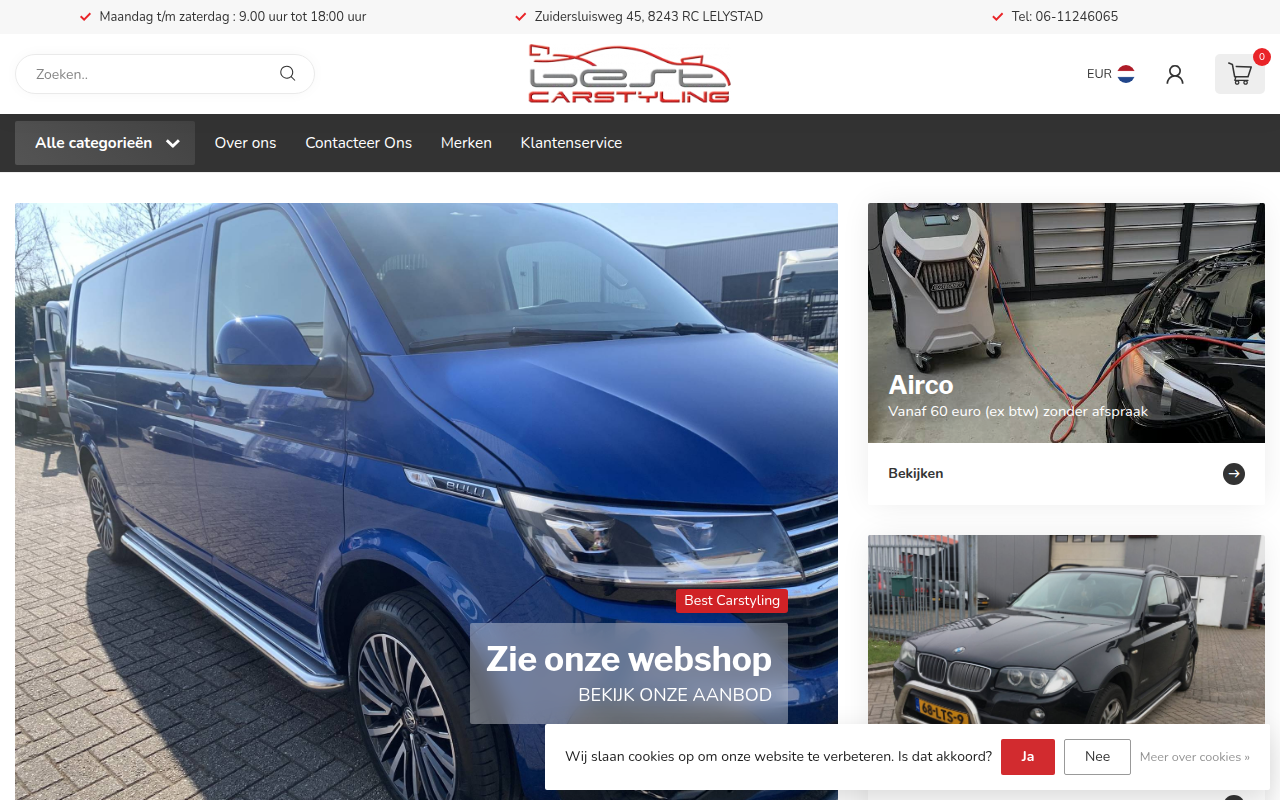 Screenshot van bestcarstyling.nl