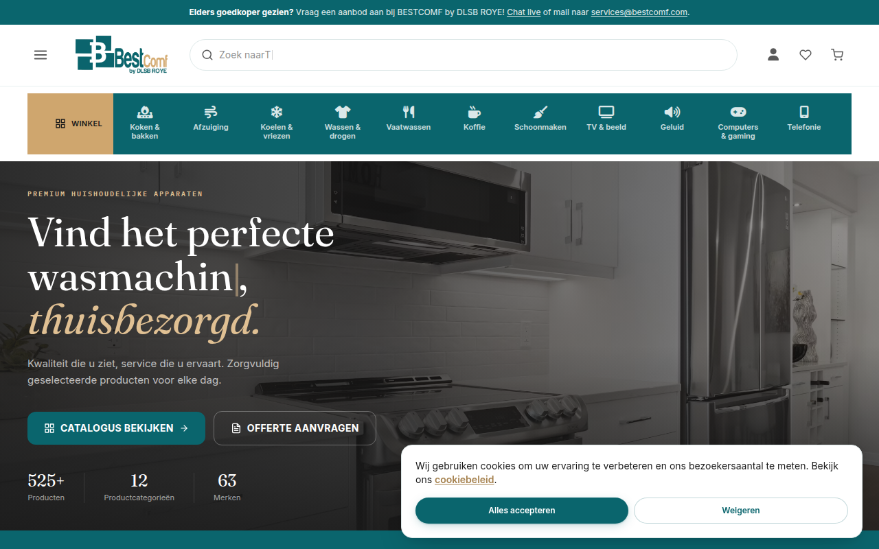 Screenshot van bestcomf.com