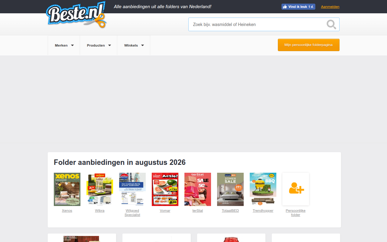 Screenshot van beste.nl