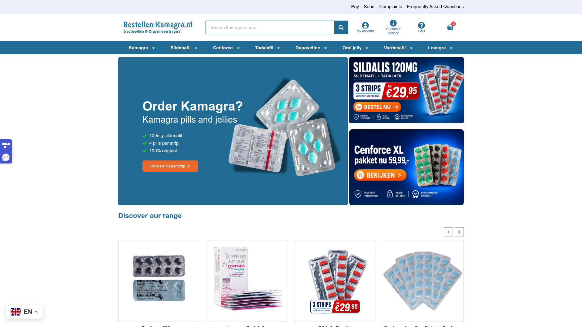 Screenshot van Bestellen-kamagra.nl