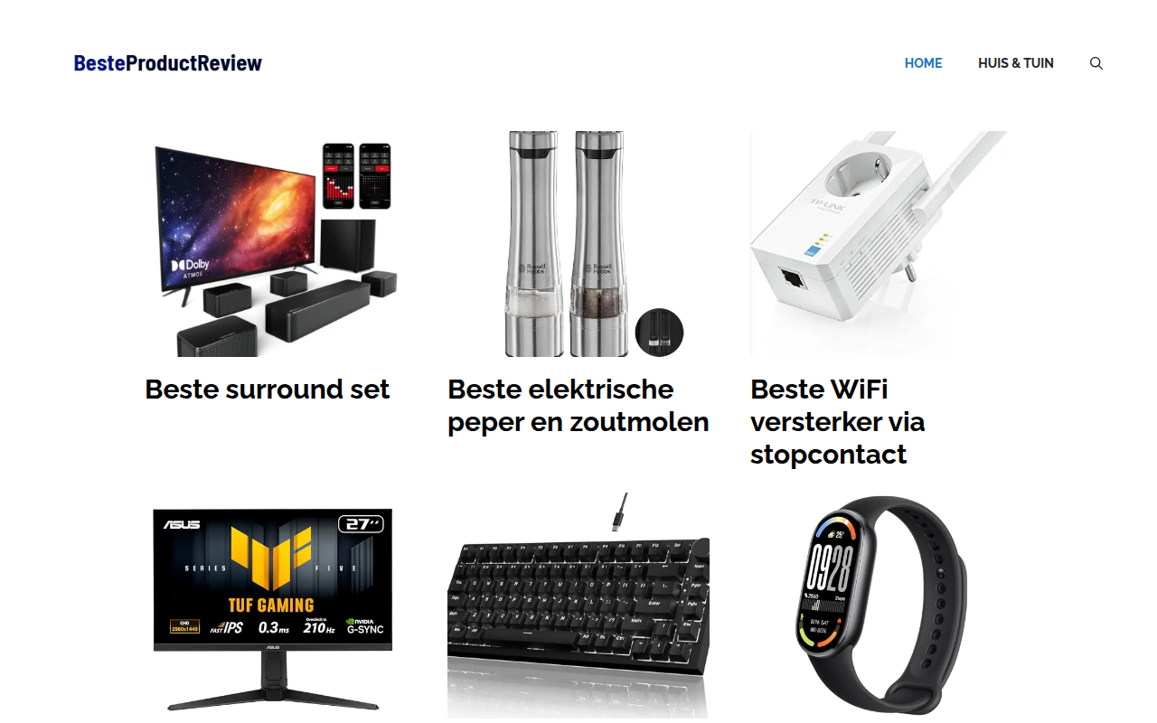 Screenshot van besteproductreview.nl