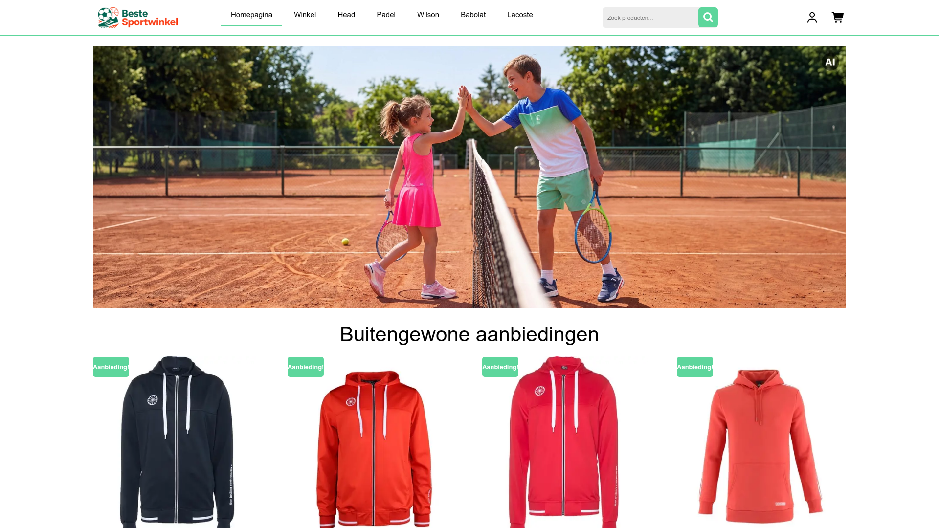 Screenshot van bestesportwinkel.com