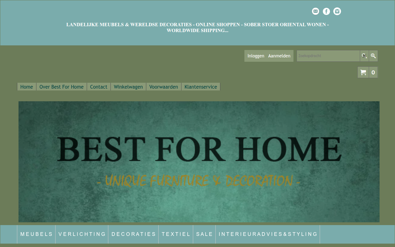Screenshot van bestforhome.nl
