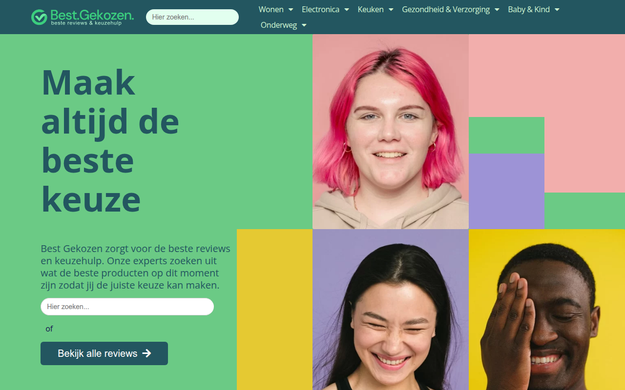 Screenshot van bestgekozen.nl