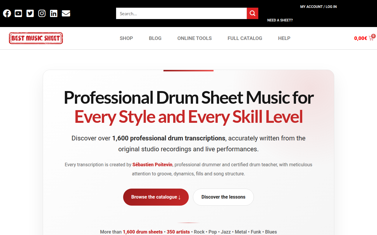 Screenshot van bestmusicsheet.com