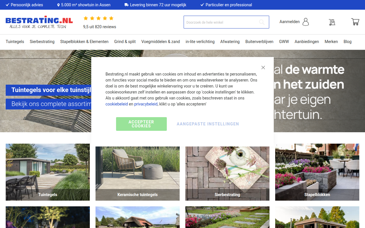 Screenshot van bestrating.nl