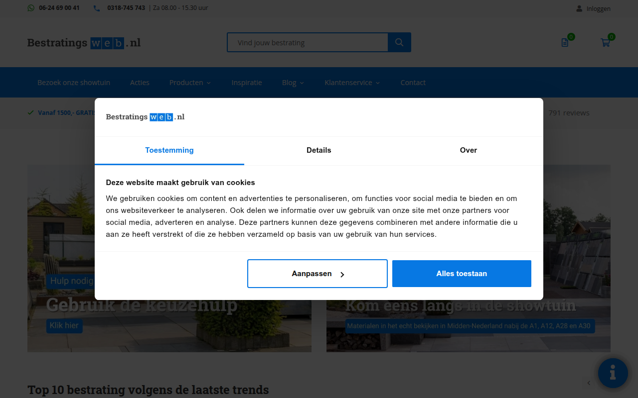 Screenshot van bestratingsweb.nl