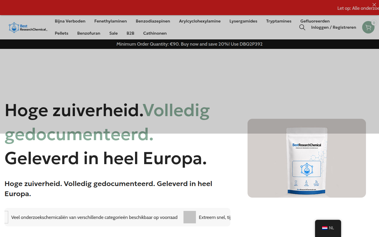 Screenshot van bestresearchchemical.com
