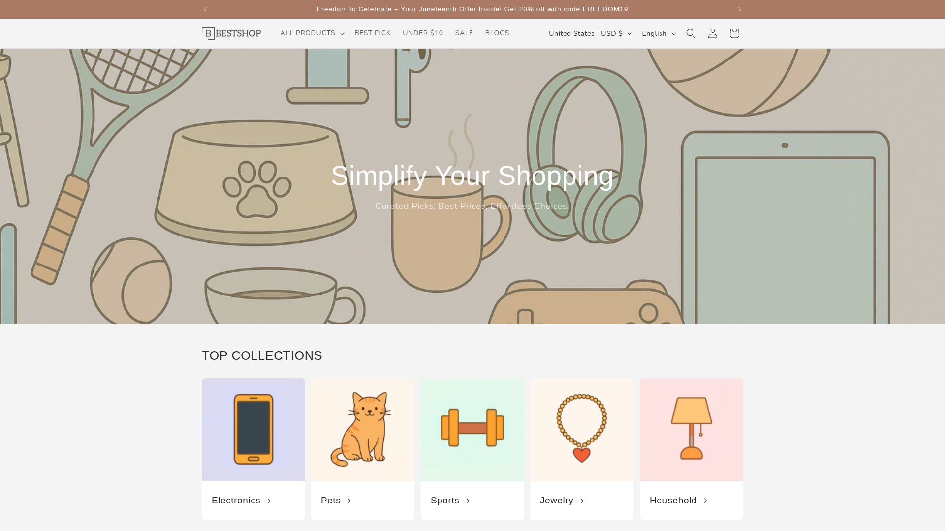 Screenshot van bestshop.com