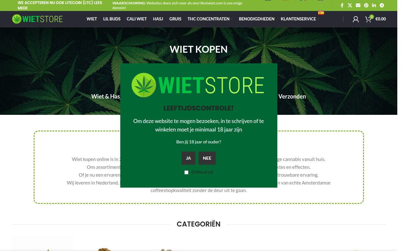 Screenshot van bestwiet.com