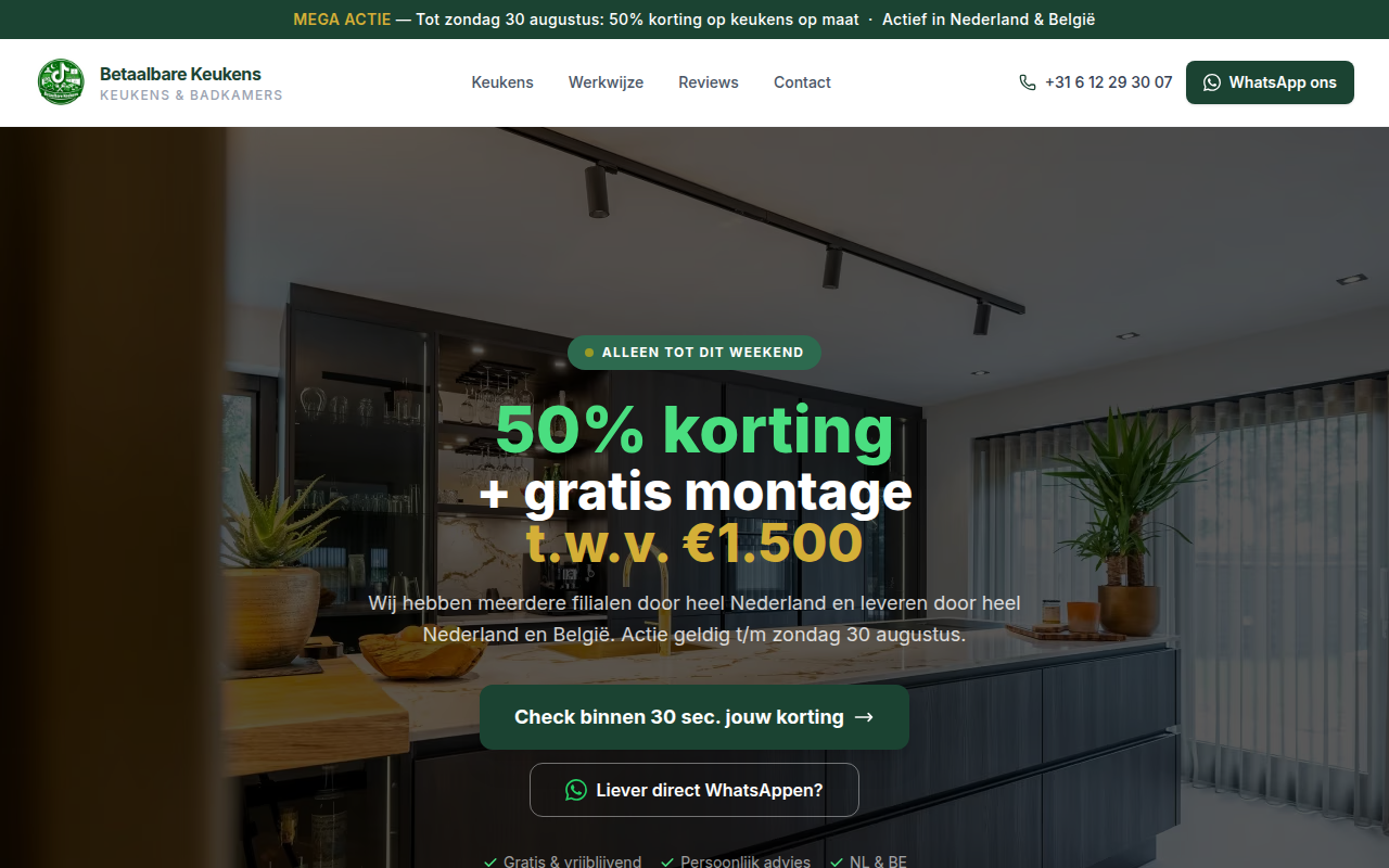 Screenshot van betaalbaarliving.nl