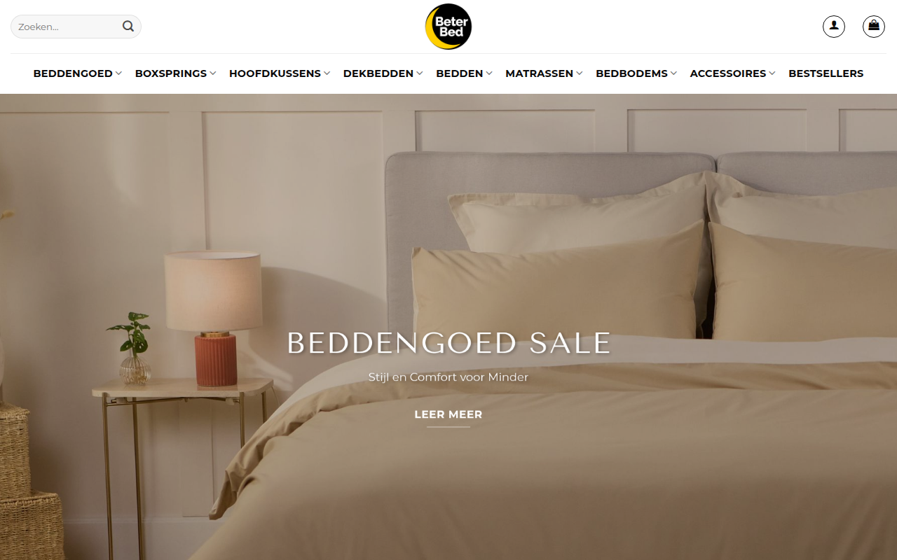 Screenshot van beterbeds-nl.com